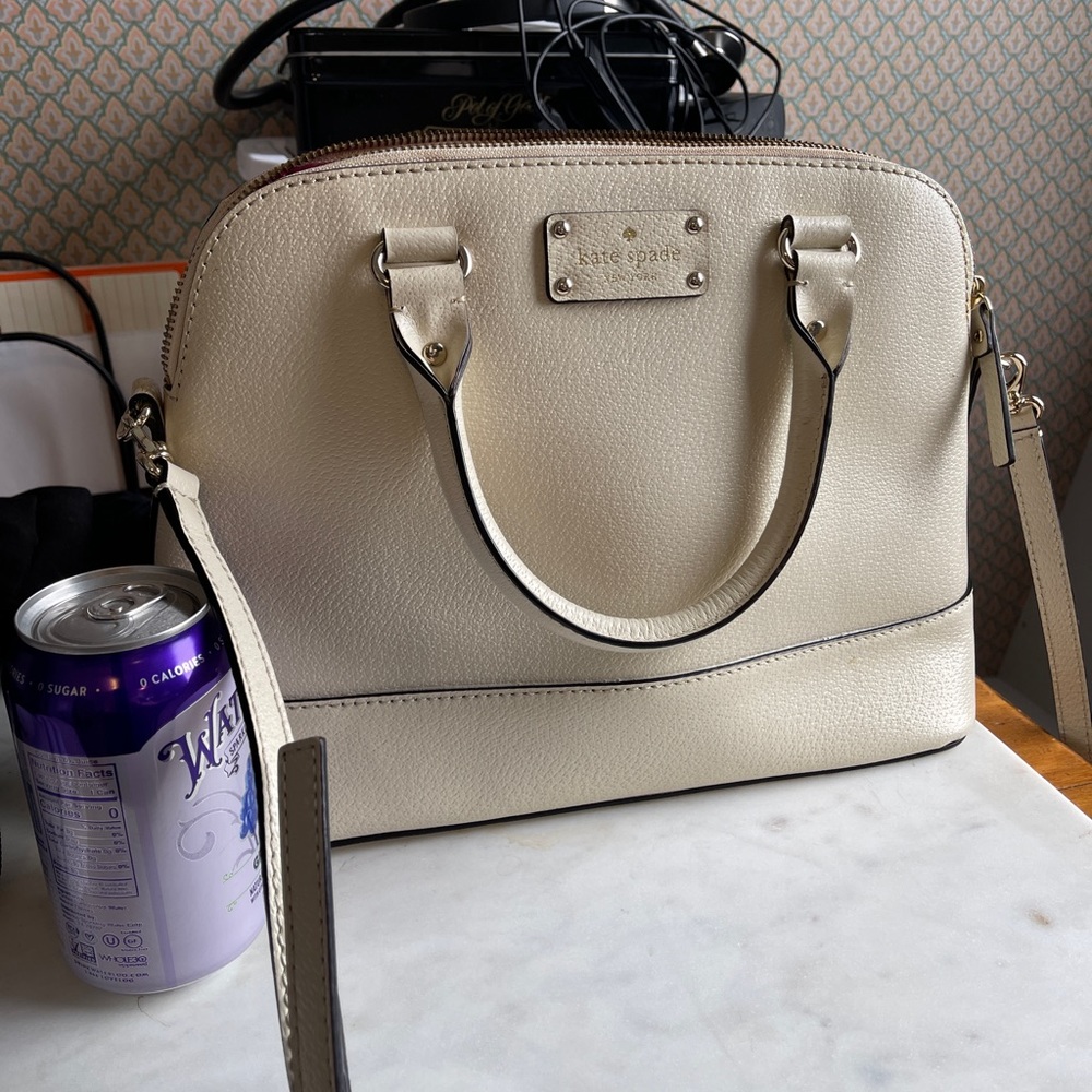 Large neutral kate spade bag